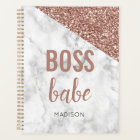 Personalised Rose Gold Glitter | Marble  Boss Babe