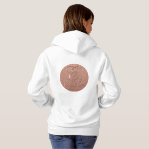 Personalised Rose Gold Glitter Name Design – Emely Hoodie