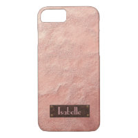 Personalised Rose Gold Leather Iphone case