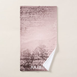 Personalised Rose gold Luxury design Hand Towel