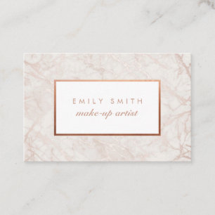Personalised Rose Gold Marble Business Cards