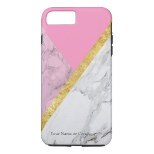 Personalised Rose Gold Marble iPhone Tough Case