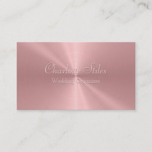 Personalised Rose Gold Metallic Radial Texture Business Card