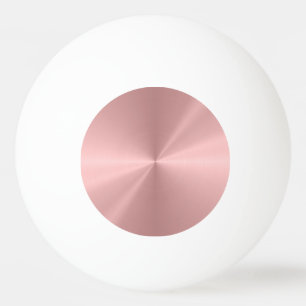 Personalised Rose Gold Metallic Radial Texture Ping Pong Ball