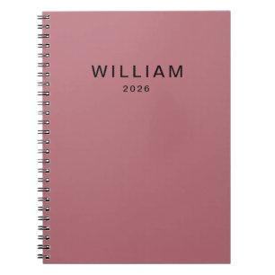 Personalised Rose Gold Monogram Elegant Custom Notebook