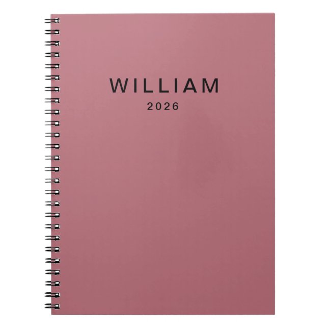 Personalised Rose Gold Monogram | Elegant Custom Notebook (Front)