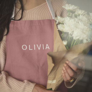 Personalised Rose Gold Monogram Name Apron