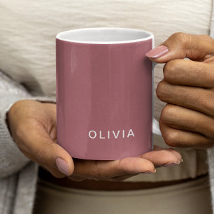 Personalised Rose Gold Monogram Name  Coffee Mug