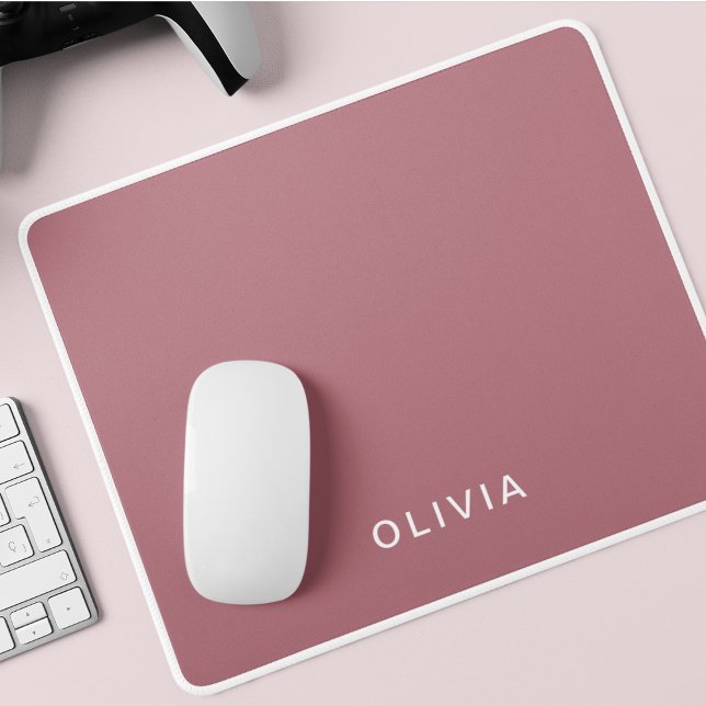Personalised Rose Gold Monogram Name  Mouse Mat (Creator Uploaded)