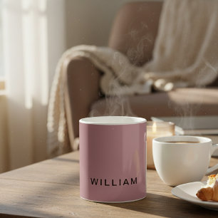 Personalised Rose Gold & Monogram with Custom Coffee Mug