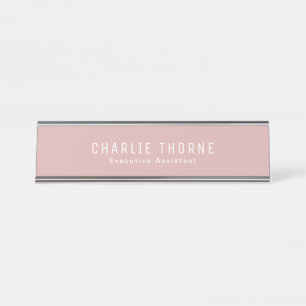 Personalised Rose Gold Name Plate for Desk