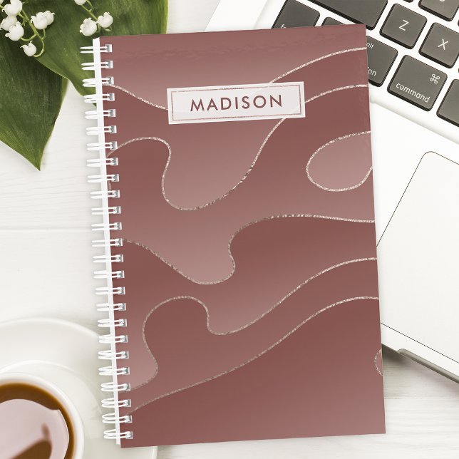 Personalised Rose Gold Ombre Waves Planner (Creator Uploaded)