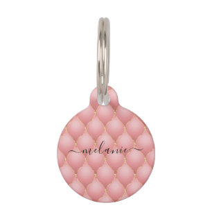 Personalised Rose Gold Pet ID Tag with Custom Name