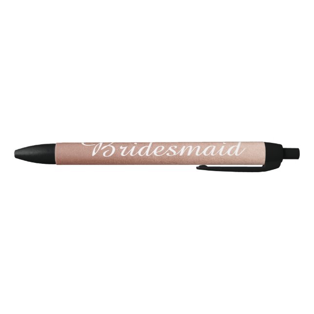 Personalised Rose Gold Photo Black Ink Pen (Bottom)
