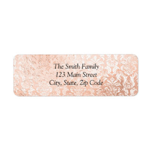 Personalised Rose Gold Return Address