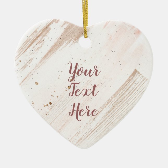 Personalised Rose Gold Splash Decoration (Front)