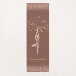 Personalised Rose Gold Tree Pose Namaste Yoga Mat<br><div class="desc">This design may be personalised in the area provided by changing the photo and/or text. Or it can be customised by choosing the click to customise further option and delete or change the colour of the background, add text, change the text colour or style, or delete the text for an...</div>