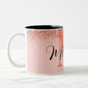 Personalised Rose Gold Vintage Gifts Two-Tone Coffee Mug