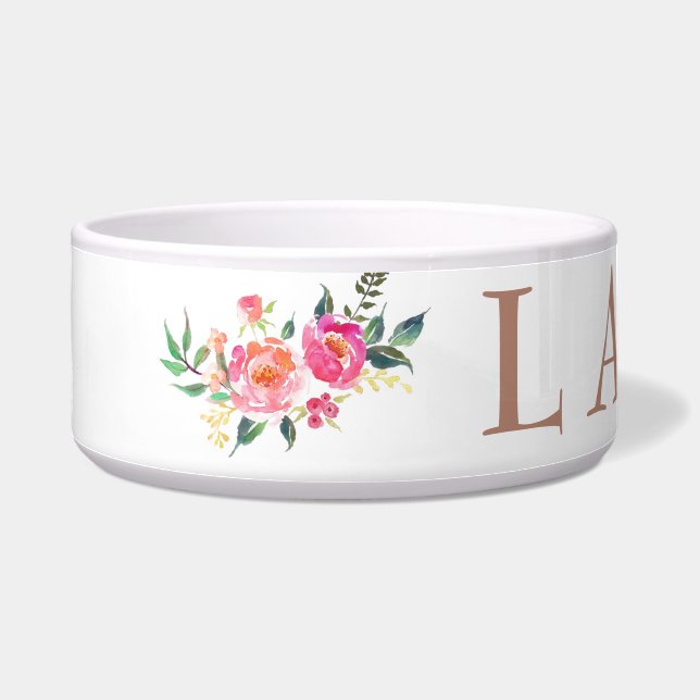 Personalised Rose Gold with Flowers (Left)