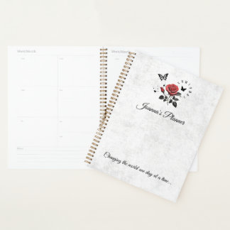 Personalised Rose, Ink & Time Planner