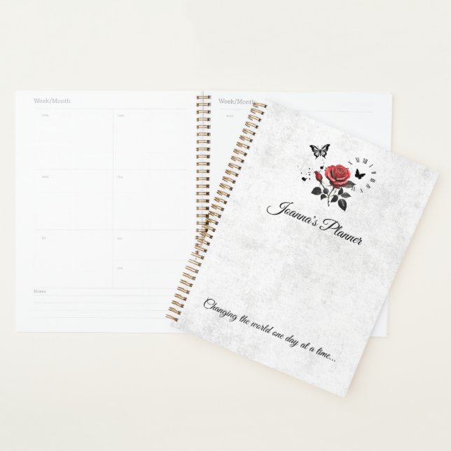 Personalised Rose, Ink & Time Planner (Display)