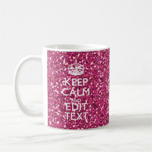 Personalised Rose Keep Calm Decor Coffee Mug