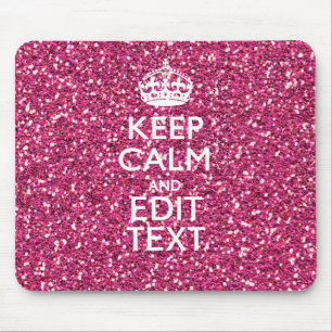 Personalised Rose Keep Calm Decor Mouse Mat