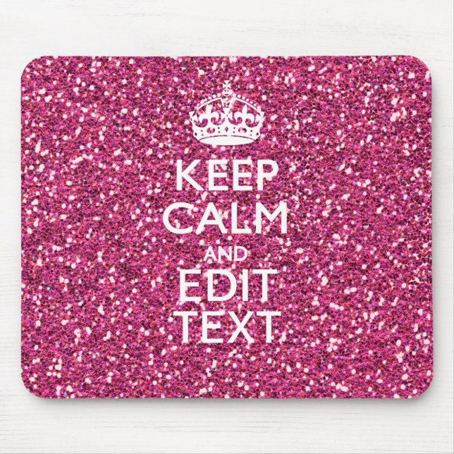 Personalised Rose Keep Calm Decor Mouse Mat (Front)