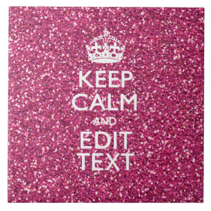 Personalised Rose Keep Calm Decor Tile