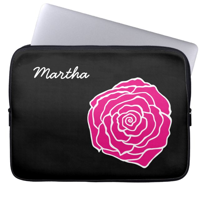 Personalised Rose Laptop Case (Front)