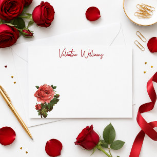 Personalised Rose Note Card