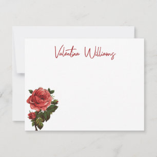 Personalised Rose Note Card