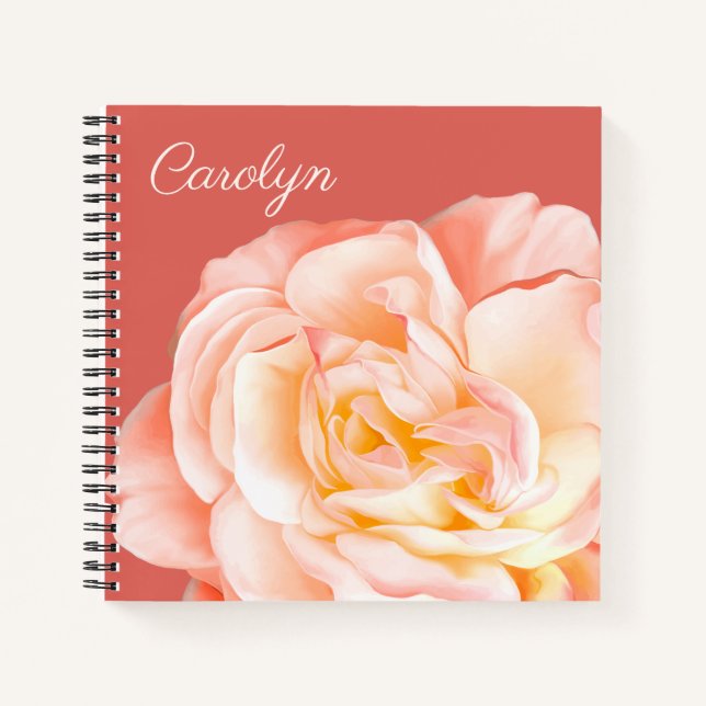 Personalised Rose Notebook (Front)