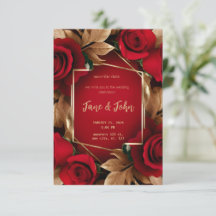 [Personalised] Rose Wedding Invitation
