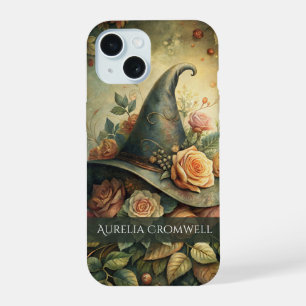Personalised Rose Witch Hat Phone Case