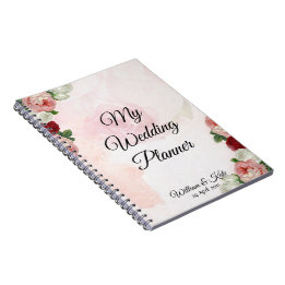 Personalised Roses Wedding Planner Notebook