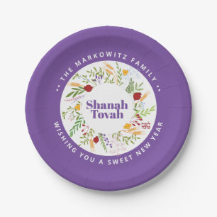 Personalised Rosh Hashanah Shanah Tovah Paper Plate