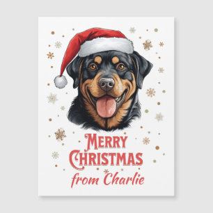 Personalised Rottweiler Dog Merry Christmas