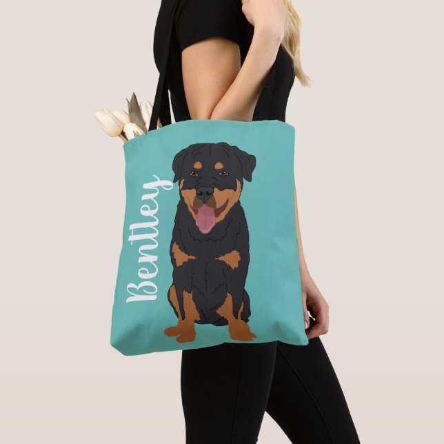 Personalised Rottweiler Tote Bag (Close Up)