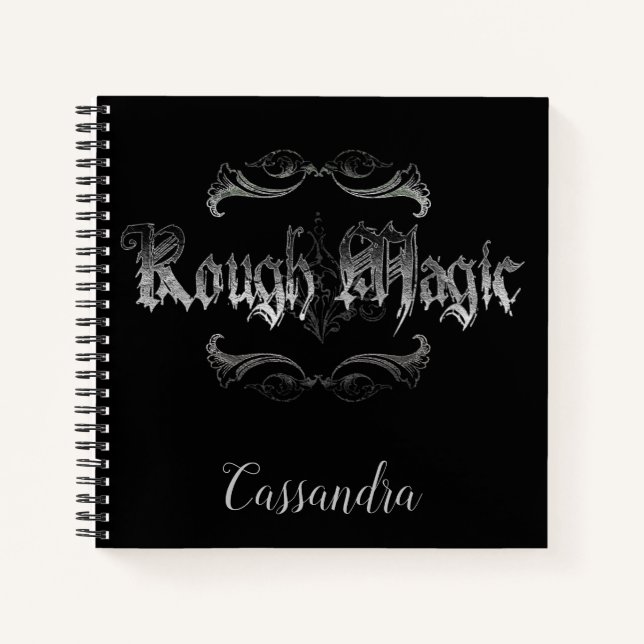 Personalised Rough Magic Spiral Notebook (Front)