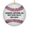 Personalised Round Baseball Sports Ornament