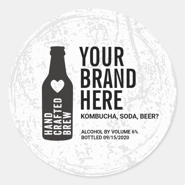 Personalised Round bottle or canning labels (Front)