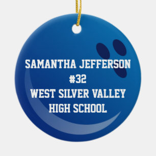 Personalised Round Bowling Ball Sports Ornament