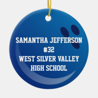 Personalised Round Bowling Ball Sports Ornament