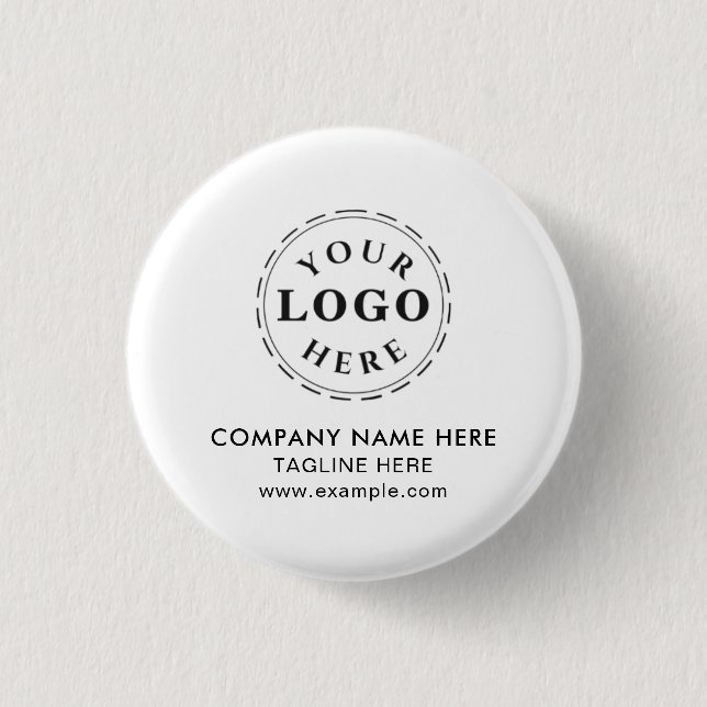 Personalised Round Button – Add Your Text and Logo (Front)