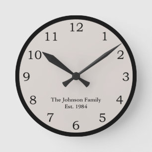 Personalised Round Clock