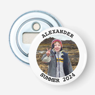 Personalised Round Family Photo Bottle Opener
