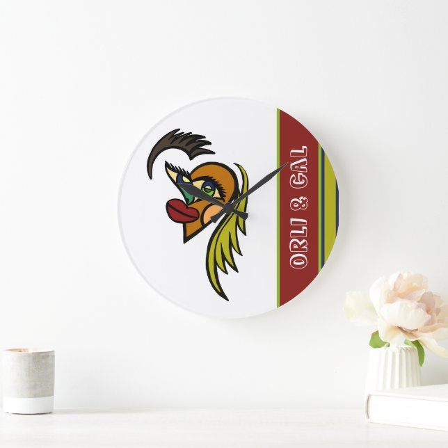 Personalised Round Heart Wall Clock (Home)