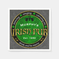 Personalised, Round Irish Pub Logo