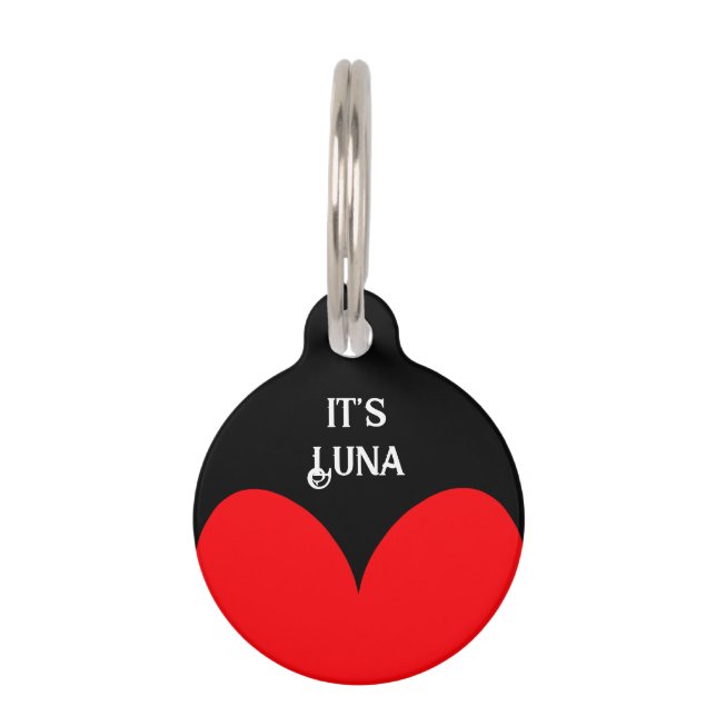 Personalised Round Pet ID Tag (Front)